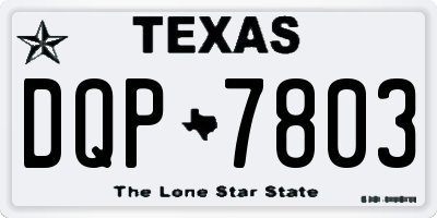 TX license plate DQP7803