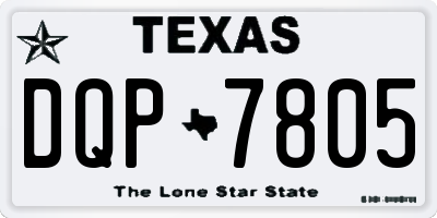 TX license plate DQP7805