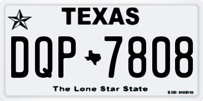 TX license plate DQP7808