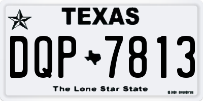 TX license plate DQP7813