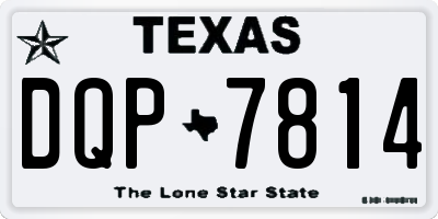 TX license plate DQP7814