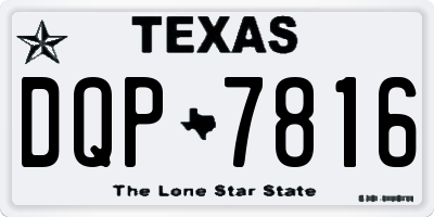 TX license plate DQP7816