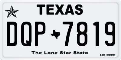 TX license plate DQP7819