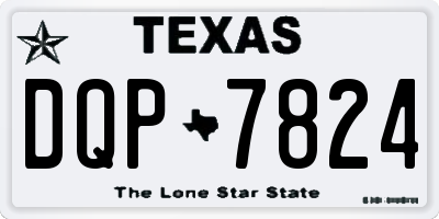 TX license plate DQP7824