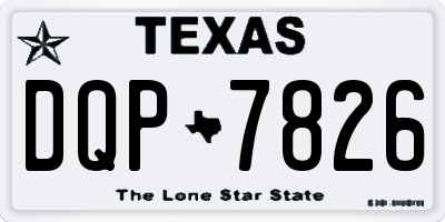 TX license plate DQP7826