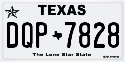 TX license plate DQP7828