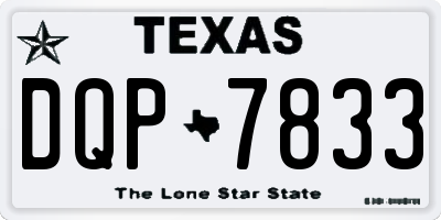 TX license plate DQP7833
