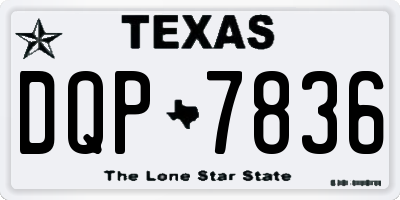 TX license plate DQP7836