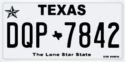 TX license plate DQP7842
