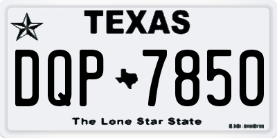 TX license plate DQP7850