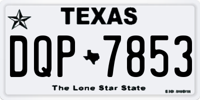 TX license plate DQP7853