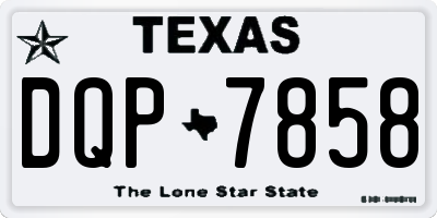 TX license plate DQP7858