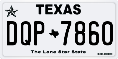 TX license plate DQP7860
