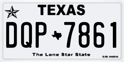 TX license plate DQP7861