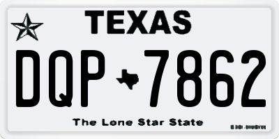 TX license plate DQP7862