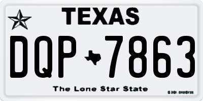 TX license plate DQP7863
