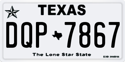 TX license plate DQP7867