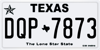 TX license plate DQP7873