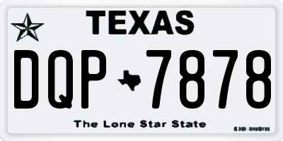 TX license plate DQP7878