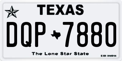 TX license plate DQP7880
