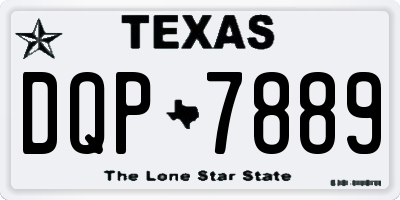 TX license plate DQP7889