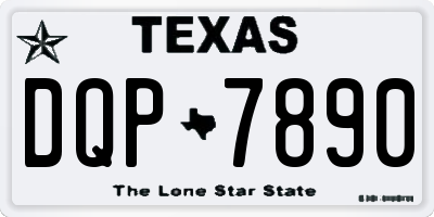 TX license plate DQP7890