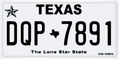 TX license plate DQP7891