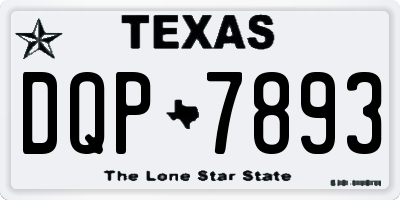 TX license plate DQP7893