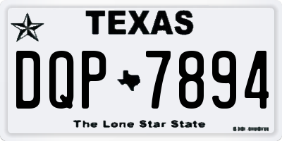 TX license plate DQP7894
