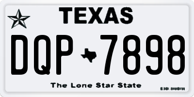 TX license plate DQP7898