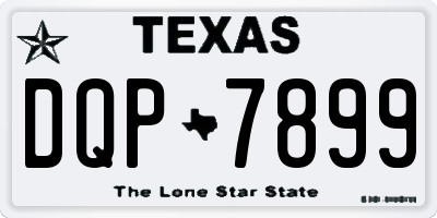 TX license plate DQP7899