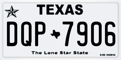 TX license plate DQP7906