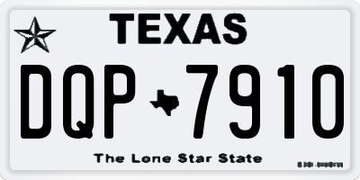 TX license plate DQP7910