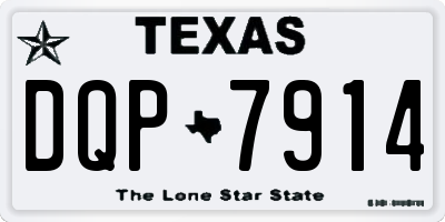 TX license plate DQP7914