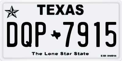 TX license plate DQP7915