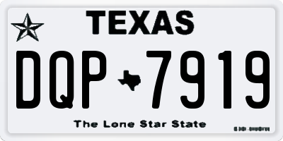 TX license plate DQP7919