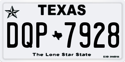 TX license plate DQP7928