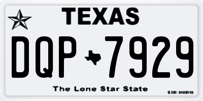 TX license plate DQP7929