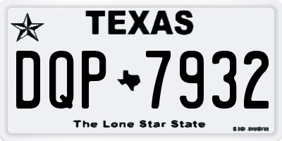 TX license plate DQP7932