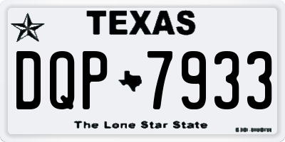 TX license plate DQP7933