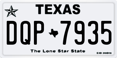 TX license plate DQP7935
