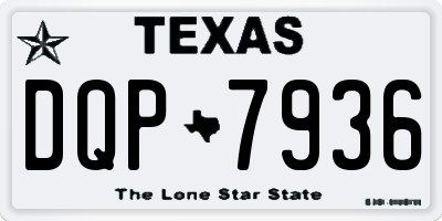 TX license plate DQP7936