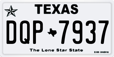 TX license plate DQP7937