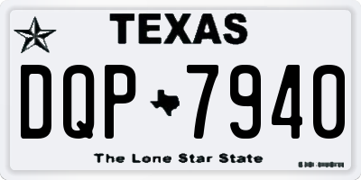 TX license plate DQP7940