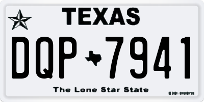 TX license plate DQP7941