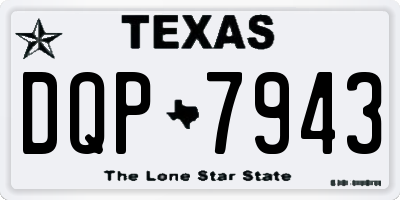 TX license plate DQP7943