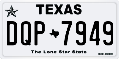 TX license plate DQP7949