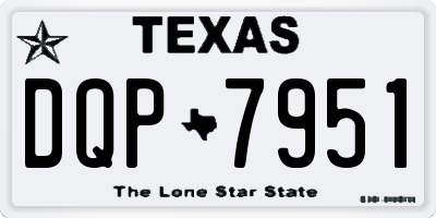 TX license plate DQP7951