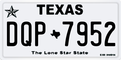 TX license plate DQP7952