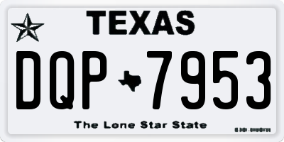 TX license plate DQP7953